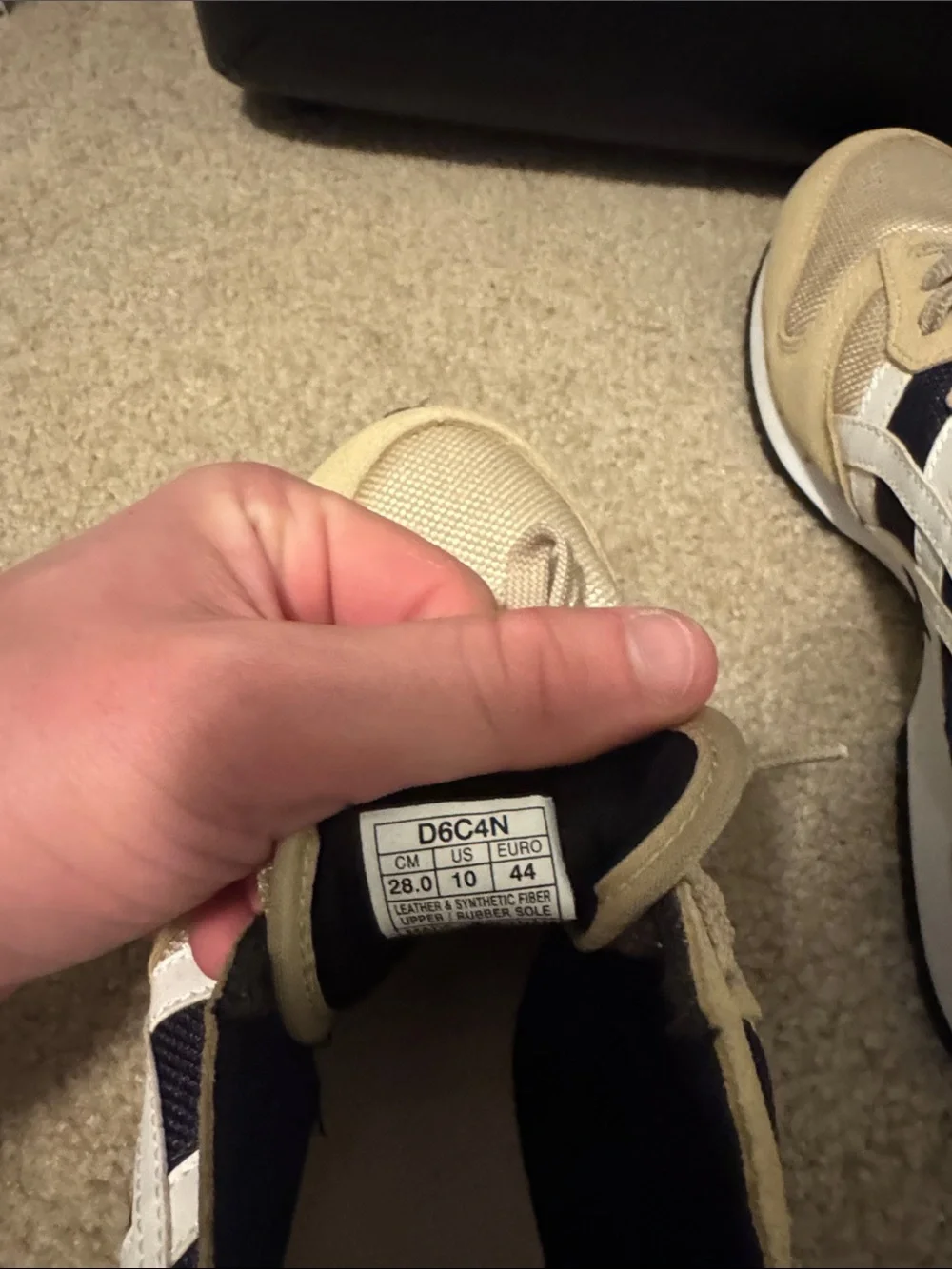 Onitsuka Tiger by Asics Beige and Navy Sneakers - Picture 5 of 5